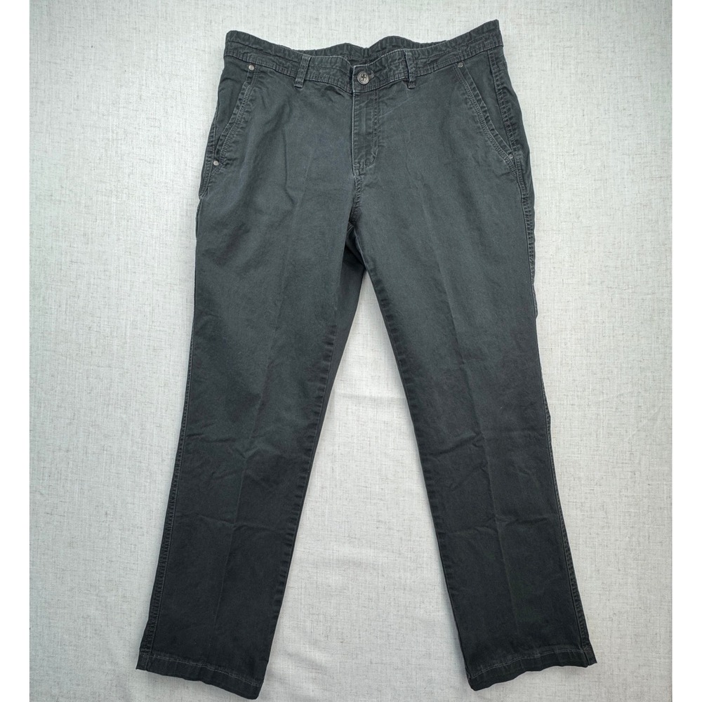 Swiss Tech Utility Pants Mens 36x30 Gray Cotton Stretch Straight Leg Gorpcore